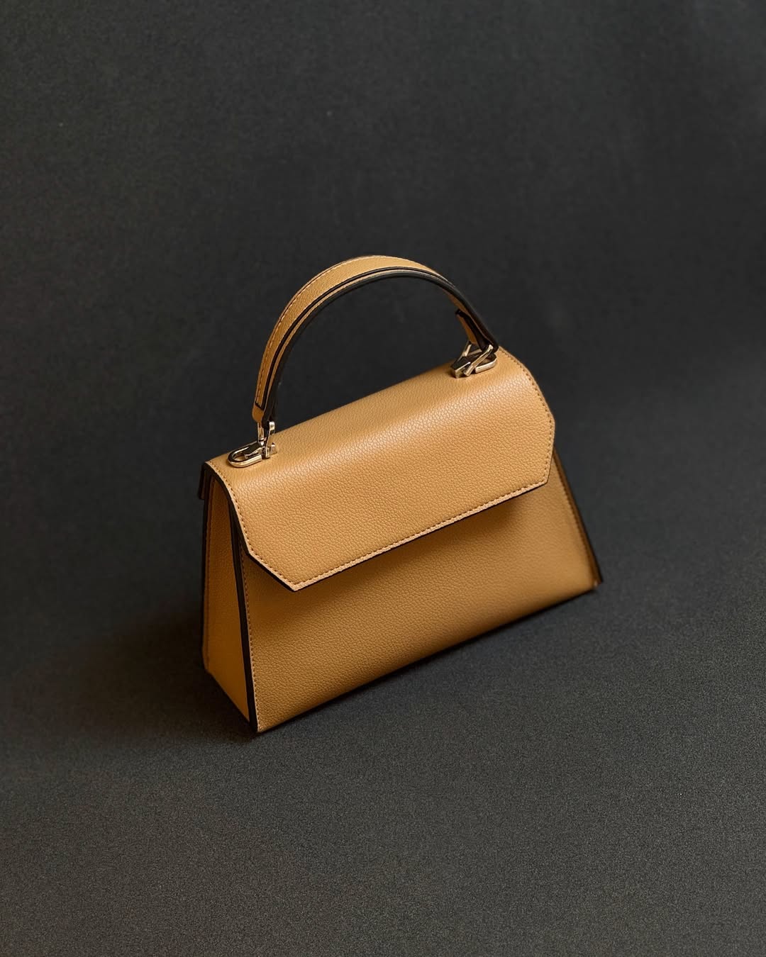 کیف چرم وارداتی زنانه طرح بیریک هرمس نسکافه ای