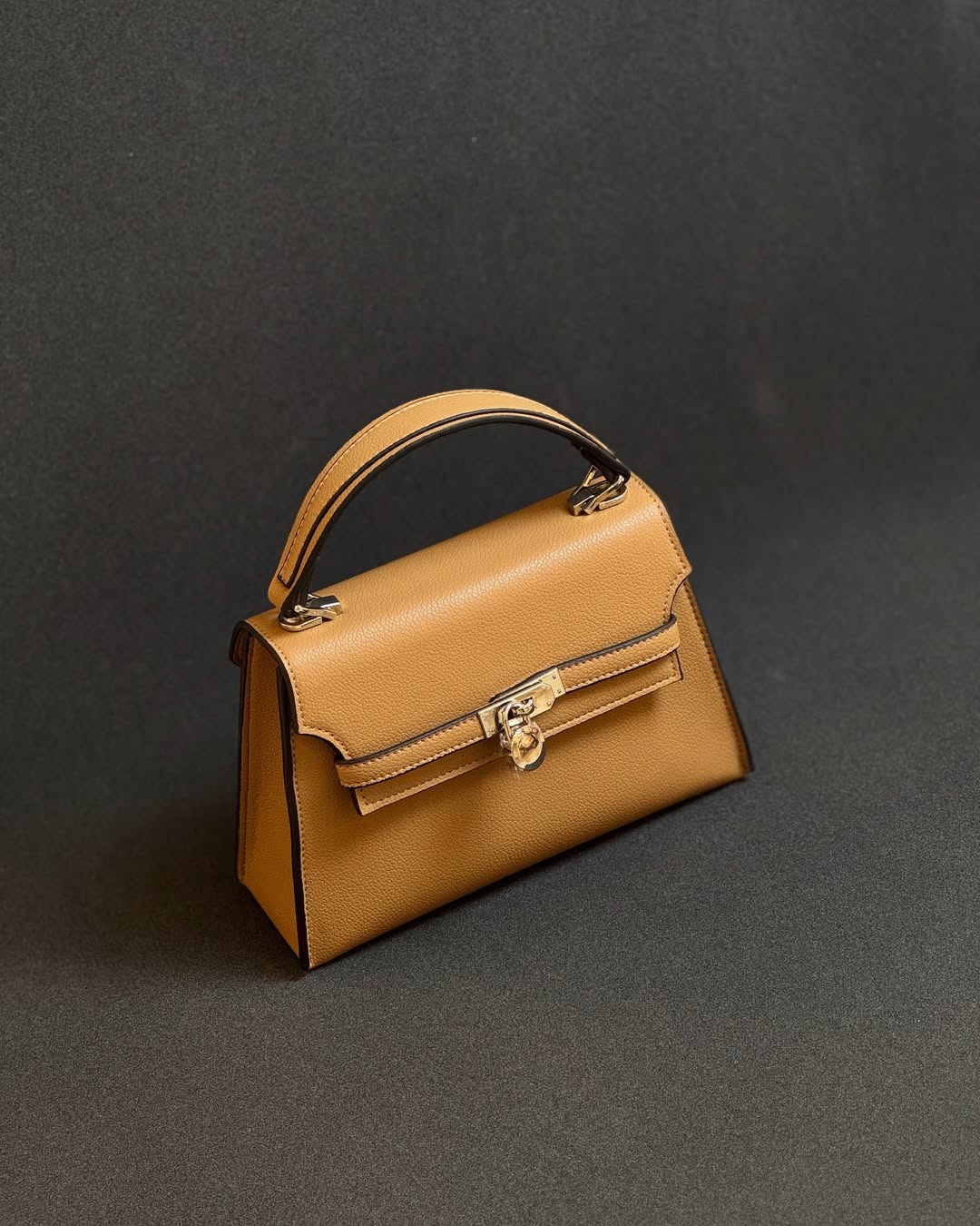 کیف چرم وارداتی زنانه طرح بیریک هرمس نسکافه ای