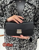 کیف چرم وارداتی زنانه دوشی مدل لیدوما مشکی