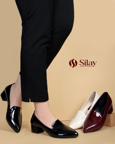 کفش زنانه مدل دو دوخت پاشنهدار | ورنی