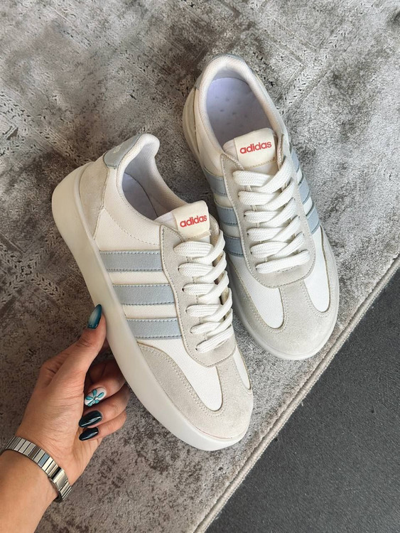 اسپورت سامبا دخترونه سفید طوسی