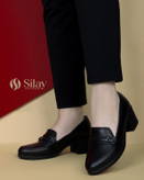 کفش طبی زنانه مدل بادامی پاشنه 3 سانتی زیره فنر دار