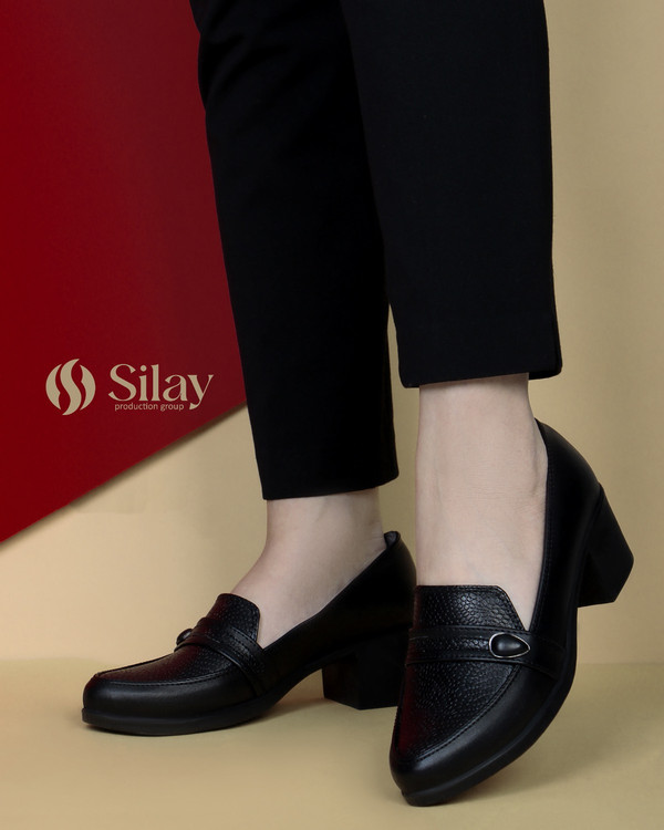 کفش طبی زنانه مدل بادامی پاشنه 3 سانتی زیره فنر دار