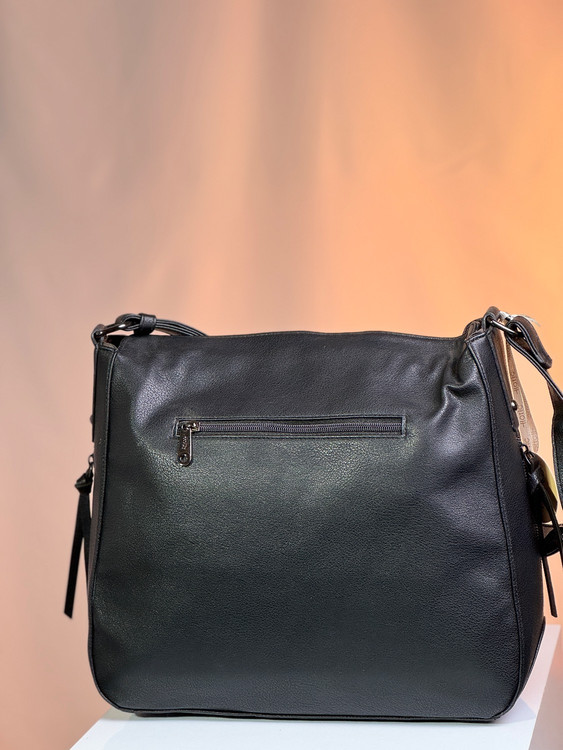 کیف زنانه چرم وارداتی برند هاتیج کد 270 رنگ بندی مشکی