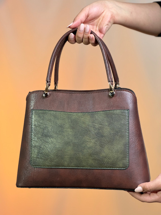 کیف زنانه چرم صنعتی وارداتی کد 235 ترکیبی